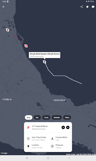 Screenshot of My Hurricane Tracker Pro