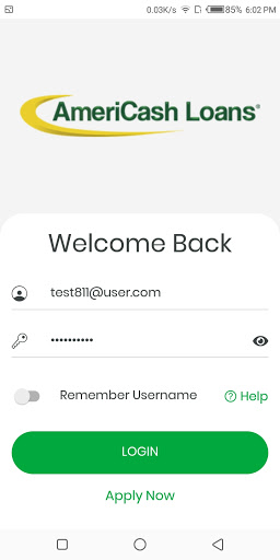 AmeriCash Loans Mobile App Screen 3