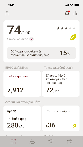 Android application ERGO Drive&Win screenshort