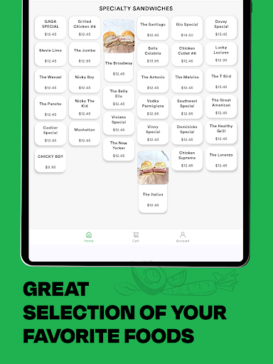Screenshot of Dominick’s Deli