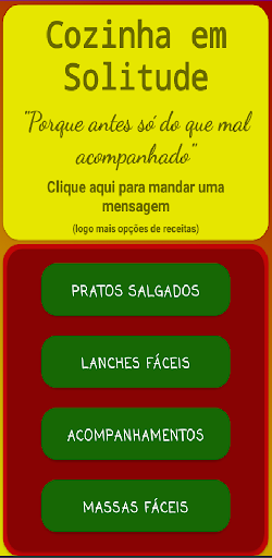 Android application Receitas Fáceis: Cook Solitude screenshort