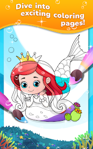 Mermaid And Unicorn Coloring Book: For Kids Ages 4-8 (parents