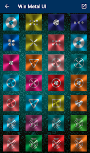 Win Metal - Captura de pantalla del paquete de iconos