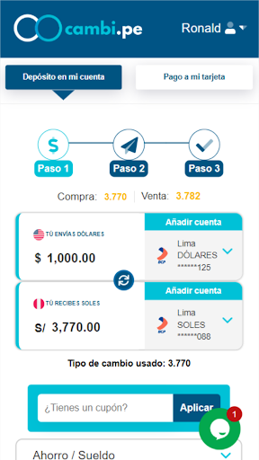 Cambi.pe - Cambia dólar online Screen 2