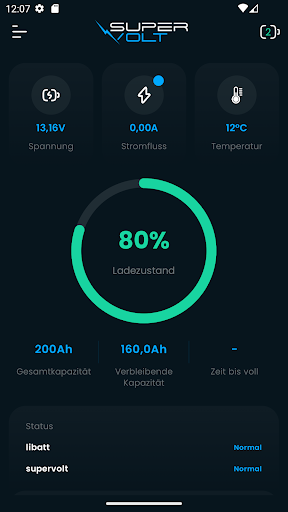 Android application Supervolt - LiFePO4 BMS App screenshort