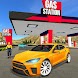 ガソリンスタンドの駐車場：3D自動ワークショップ
