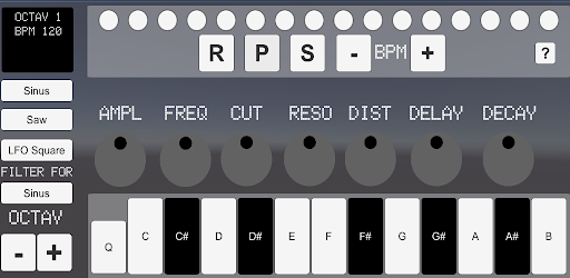 Android application VirtualAnalogSinthesizer screenshort