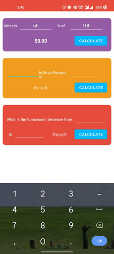 Persentage Calculator Screen 2