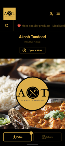 Android application Akash Tandoori screenshort