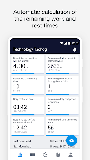 Android application TACHOGRAPH READING screenshort