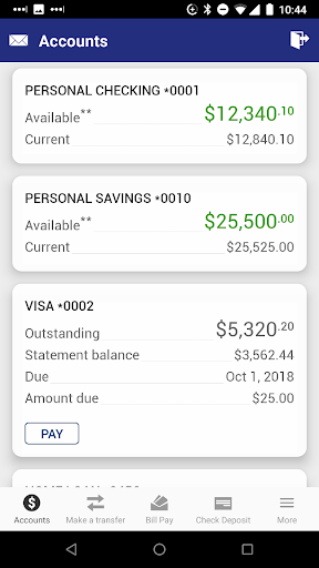 Android application Adams County Bank screenshort