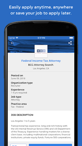 LawCrossing Legal Job Search Screen 3