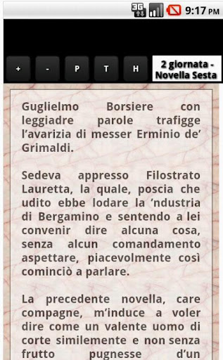 Android application Decameron screenshort