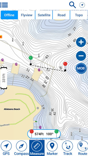 Android application Allatoona Lake Offline Charts screenshort