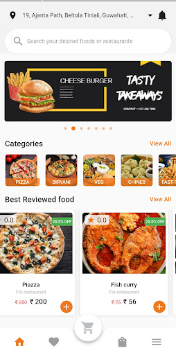 Android application Showfoo Food Delivery screenshort