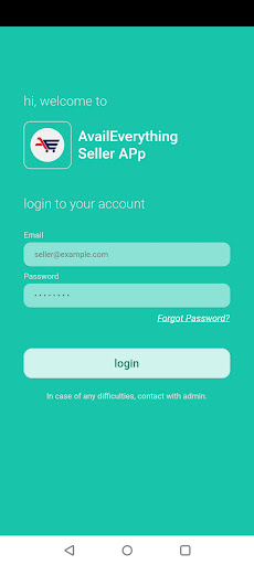 Android application Avail Everything Seller App screenshort