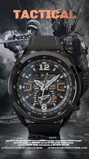 Android application WatchBase. Tactical Watch face screenshort