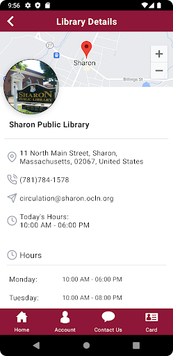 Sharon Public Library (MA) Screen 3