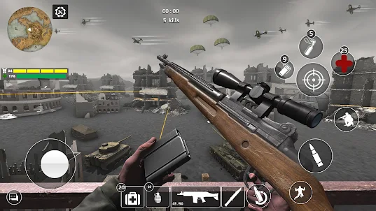 WWII Sniper: 枪战游戏 狙击刺客