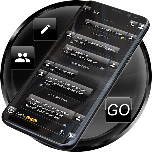 SMS Theme Dusk Black messages – Apper på Google Play