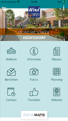 Android application De Nieuwe School Hoofddorp screenshort