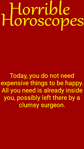 Android application Horrible Horoscopes screenshort