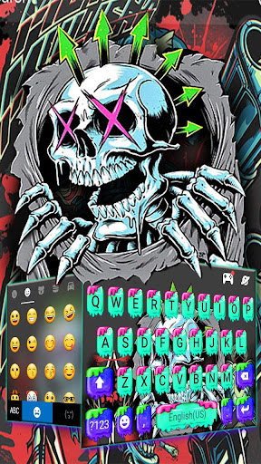 Skeleton Graffiti Keyboard The Screen 3