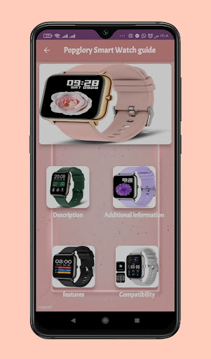 Android application Popglory Smart Watch guide screenshort