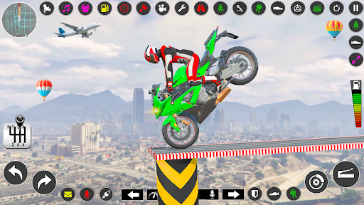 Mega Ramp Bike Stunt Games 3D Screen 3