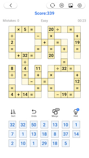 Cross Number - Math Puzzle 1