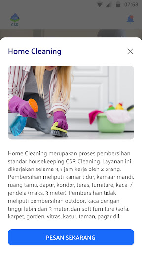 CSR Cleaning Screen 2