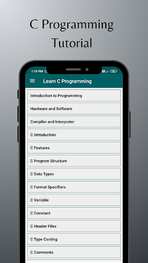 Android application Learn C Programming screenshort