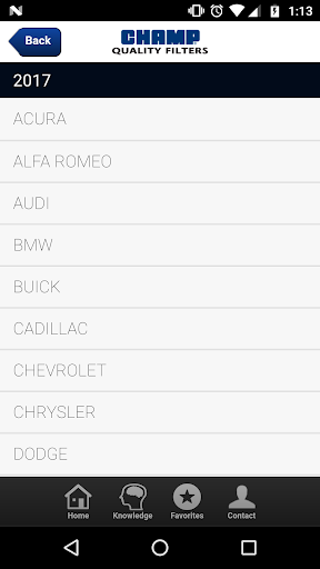 Champ Quality Filters Screen 2