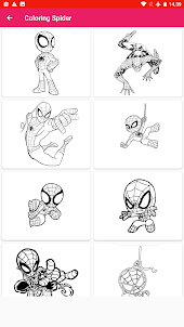 spider hero : coloring