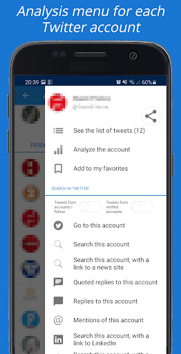 Evaneto, monitoring on Twitter Screen 2