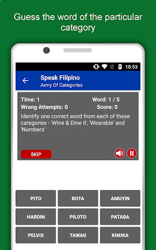 Screenshot of Learn Filipino Language App