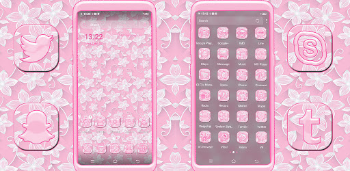 Pink White Flower Theme