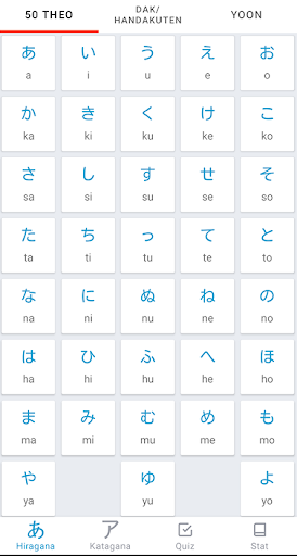 Android application Hiragana Quiz - Katagana,Japan screenshort