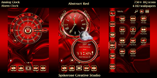 Android application Abstract Red theme screenshort