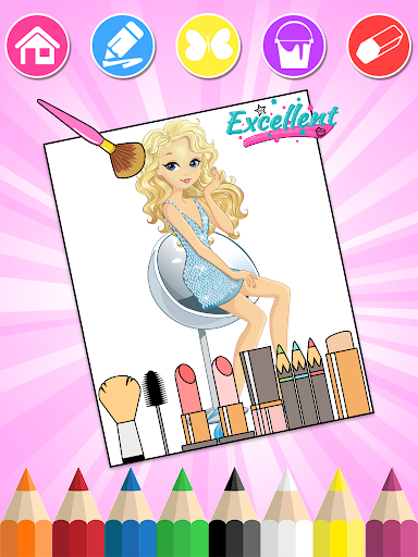 Screenshot of Fashion Coloring Book