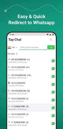 Android application Tap Chat screenshort