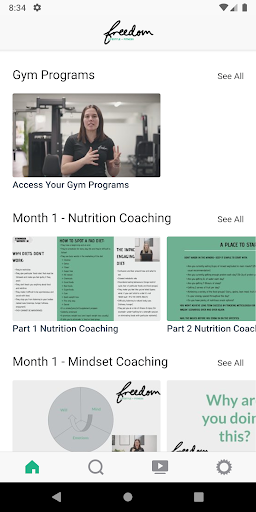 Android application Freedom 24/7 Coaching screenshort