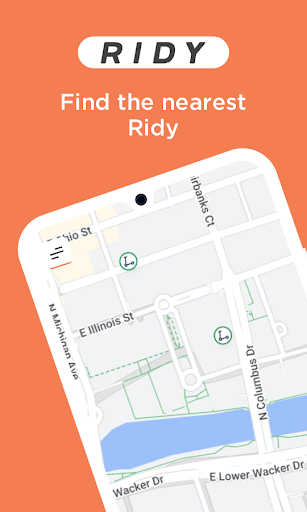 Android application Ridy: Ride Around Town screenshort