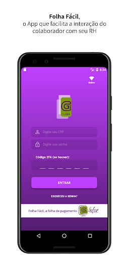 Android application FolhaFácil Mobile screenshort