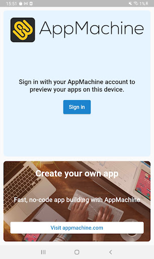 Android application AppMachine Previewer screenshort