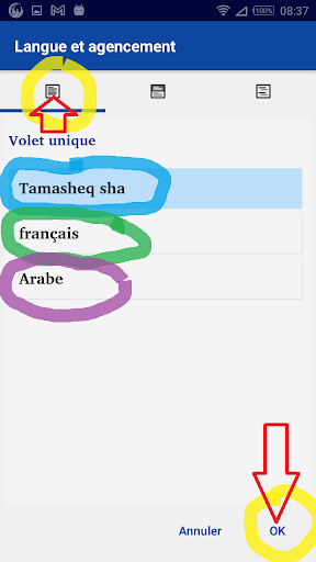 Tamasheq Sha et Français Arabe Screen 3
