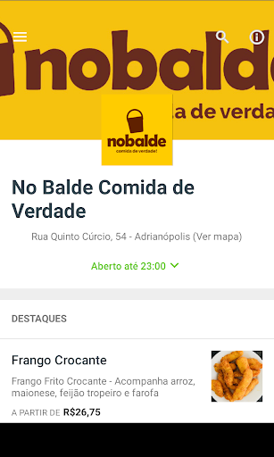 Android application No Balde screenshort