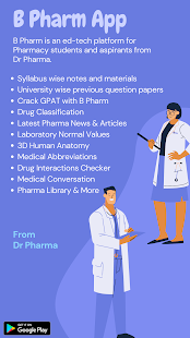 B Pharm - Syllabus, Notes, Question Papers & more