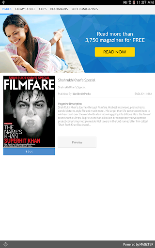 Android application Shahrukh Khan's Special screenshort