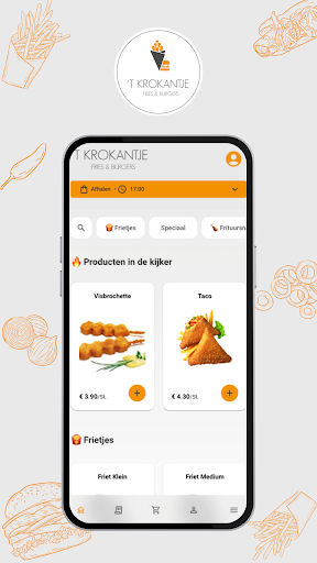 Android application Frituur 't Krokantje screenshort